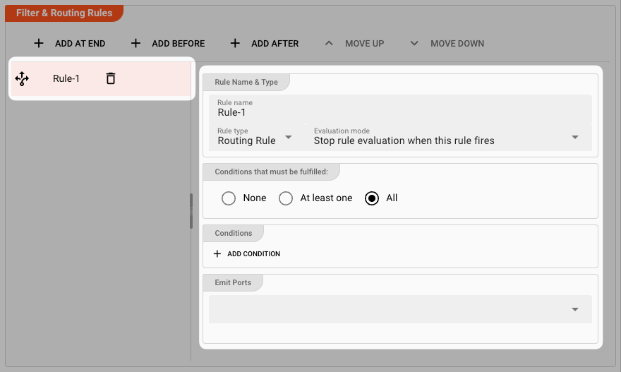 Filter &amp; Routing Adding Rule (FR Flow Asset)