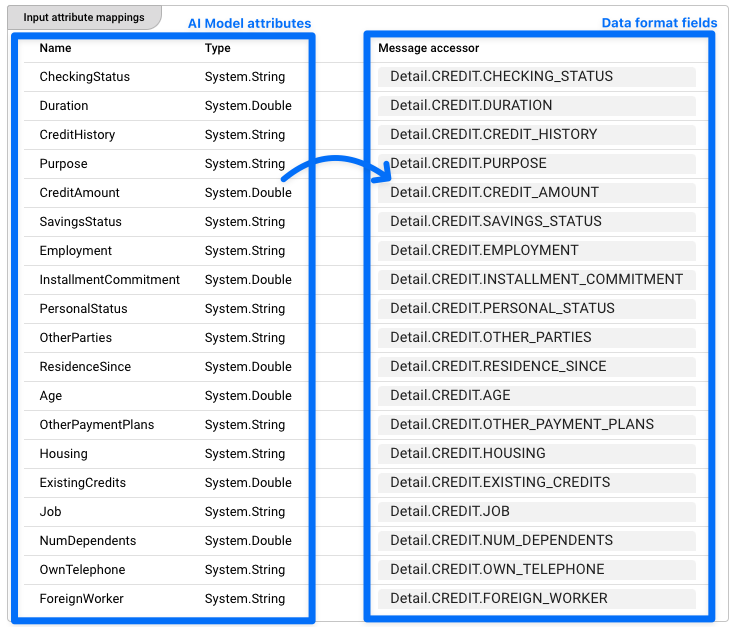 Classifier - AI Model attribute mapping