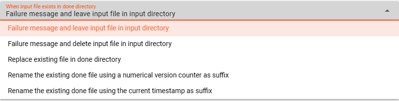 File exists in done directory handling