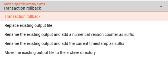 File exists in output-directory handling