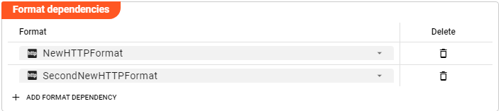 Format dependencies (Http Source)