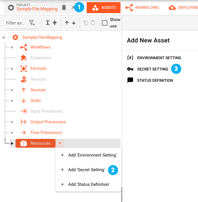 Creating the Secret Asset (Secret Management)