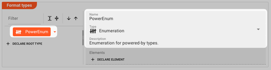 PowerEnum Configuration (Format Data Dictionary)