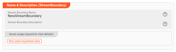 Name &amp; Description (Stream Boundary Flow Asset)