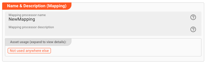 Name &amp; Description (Mapping Flow Asset)