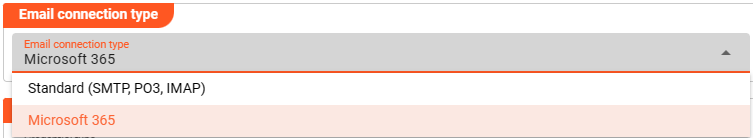 Email Connection Type
