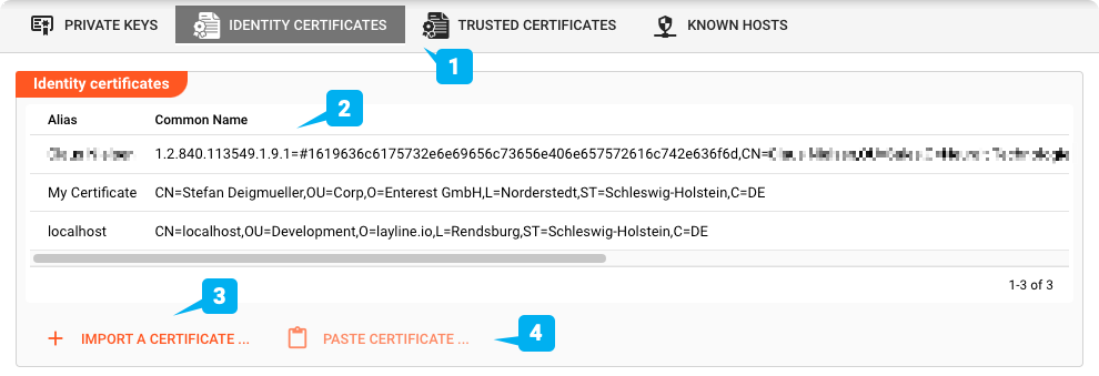 Identity Certificates (Secret Management)